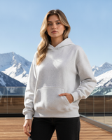 Women's Solid Grey Cotton Full Sleeve Oversized Hoodie