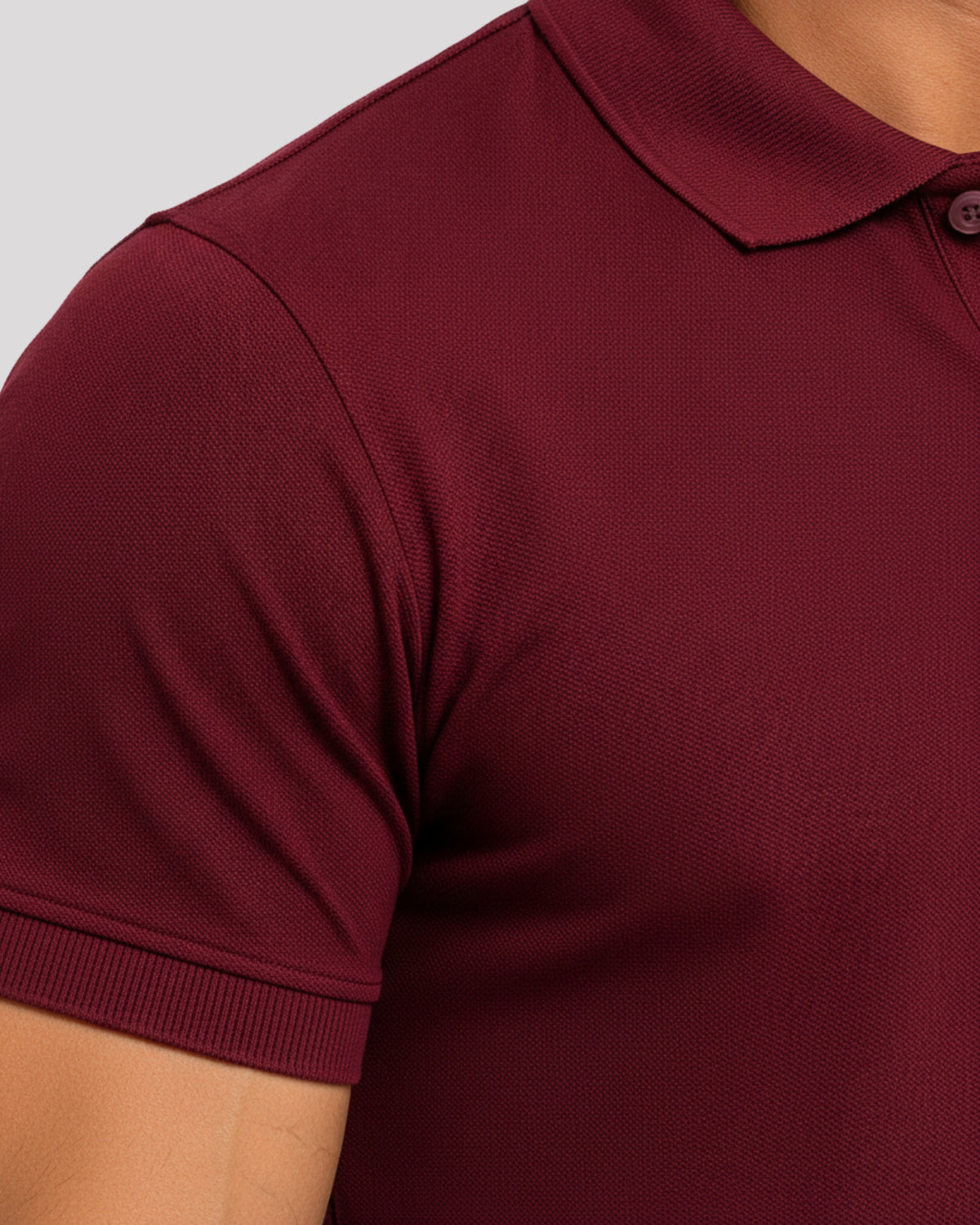 Men's Solid Maroon Matty Half Sleeve Polo Regular T-Shirt