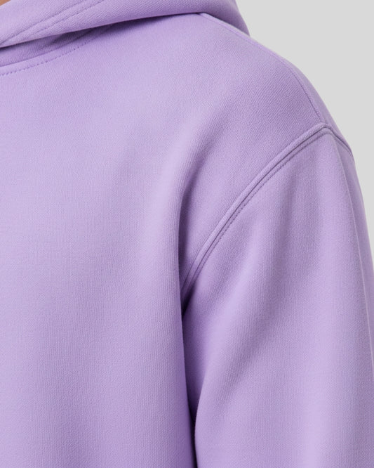 Men's Solid Lavender Cotton Full Sleeve Oversized Hoodie