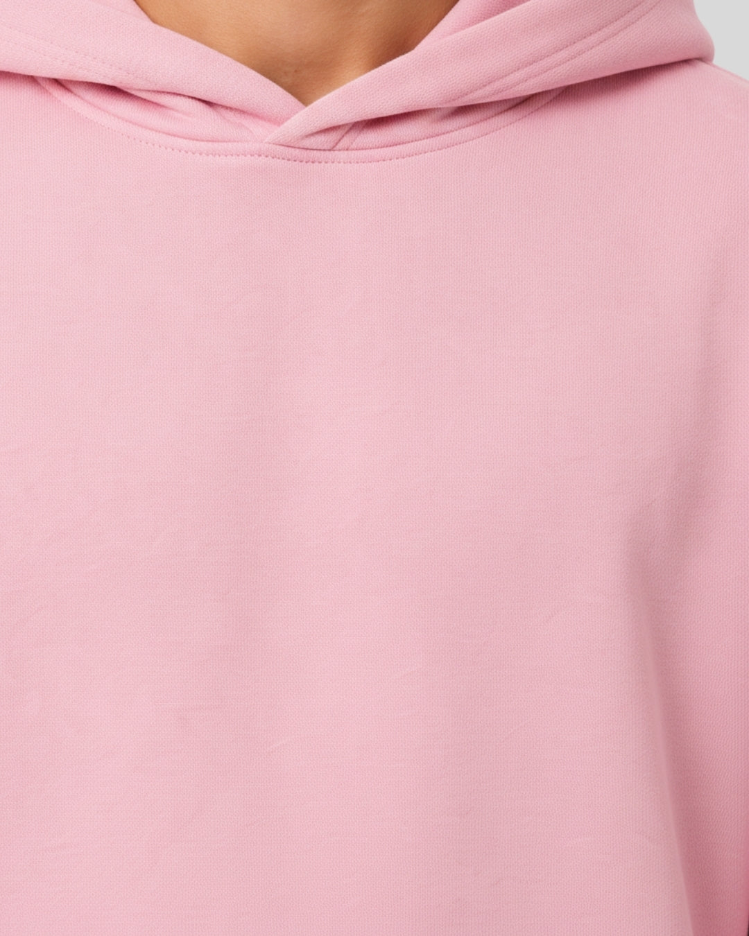 Men's Solid Pink Cotton Full Sleeve Oversized Hoodie