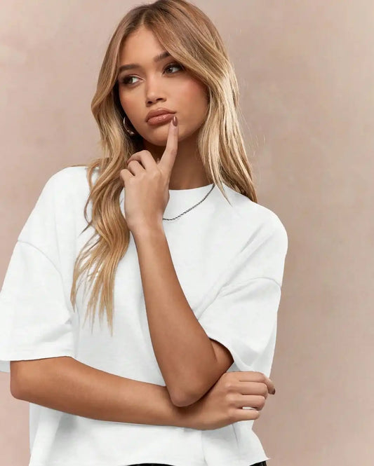 Women Drop-Shoulder Sleeves T-shirt