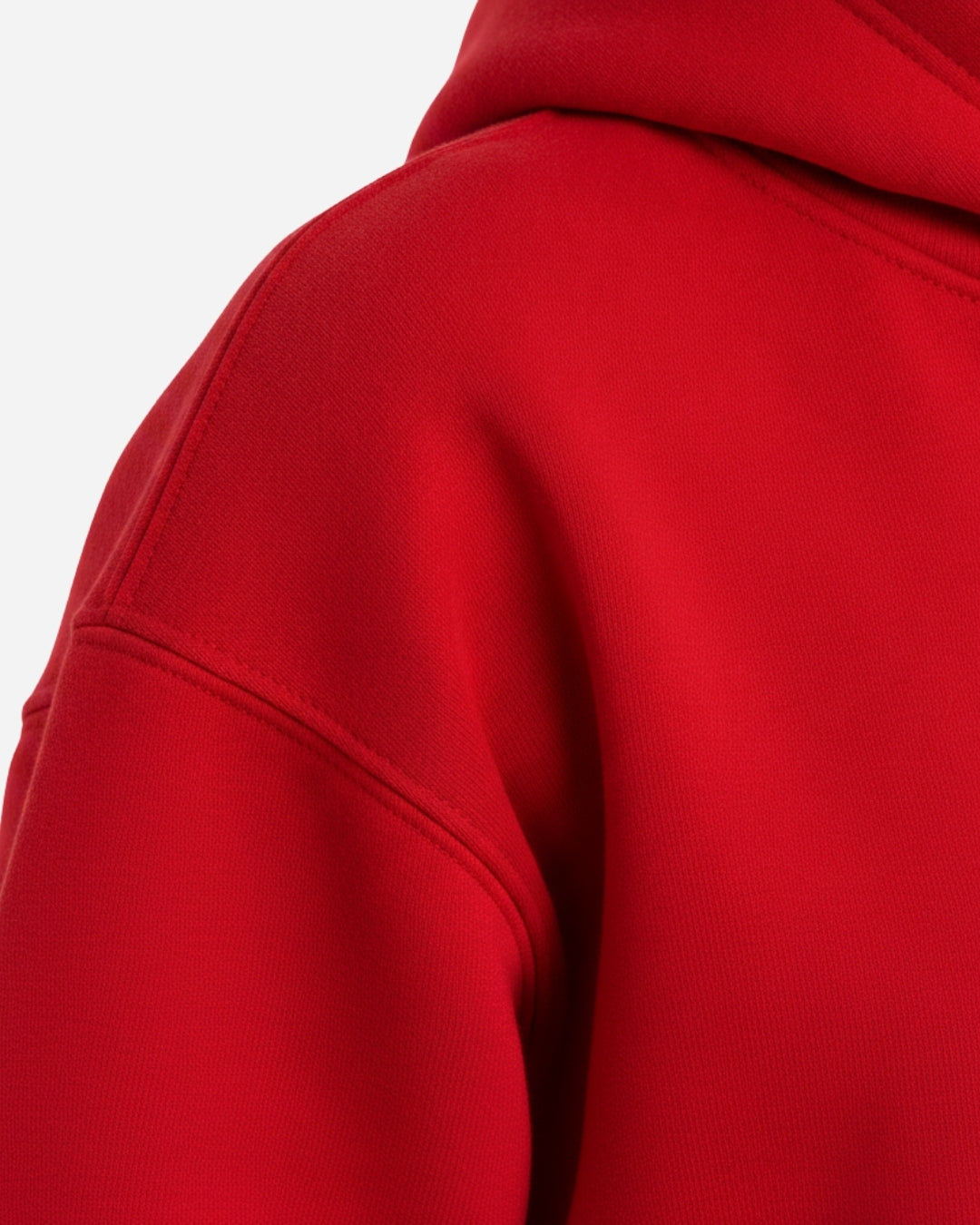 Women's Solid Red Cotton Full Sleeve Oversized Hoodie