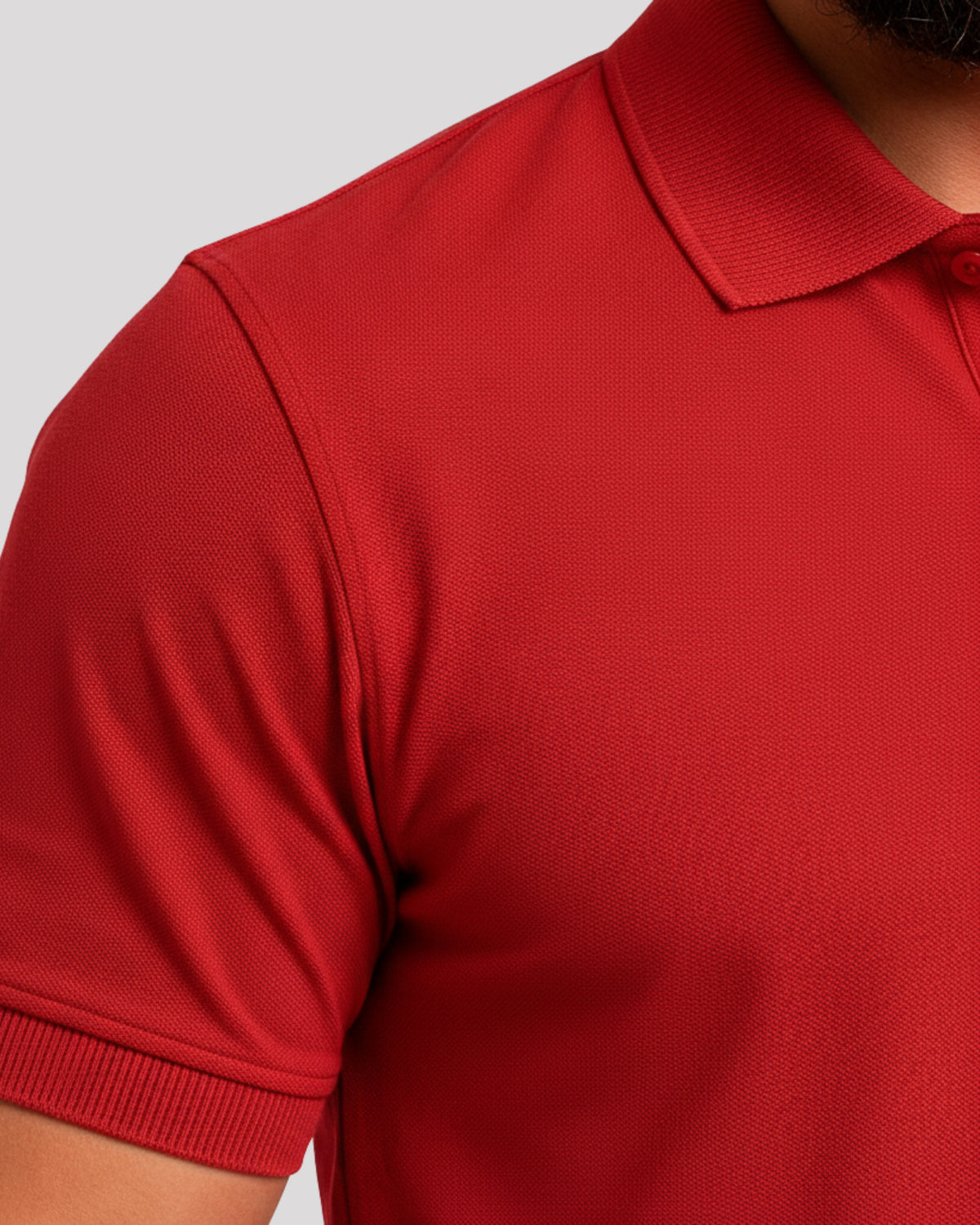 Men's Solid Red Matty Half Sleeve Polo Regular T-Shirt
