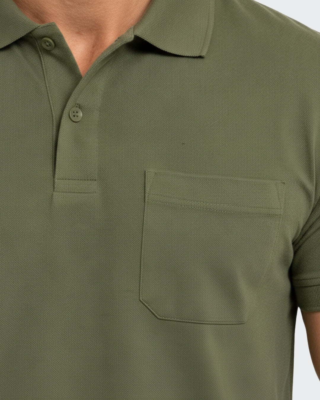 Men's Solid Mehndi Matty Half Sleeve Polo Regular T-Shirt