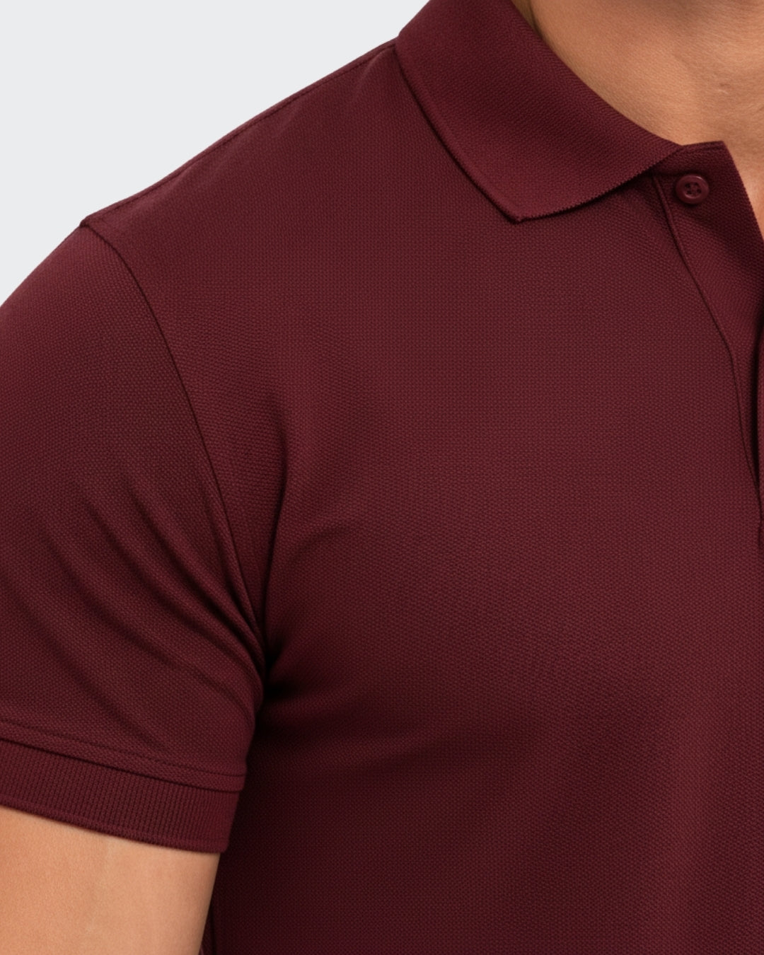 Men's Solid Maroon Matty Half Sleeve Polo Regular T-Shirt