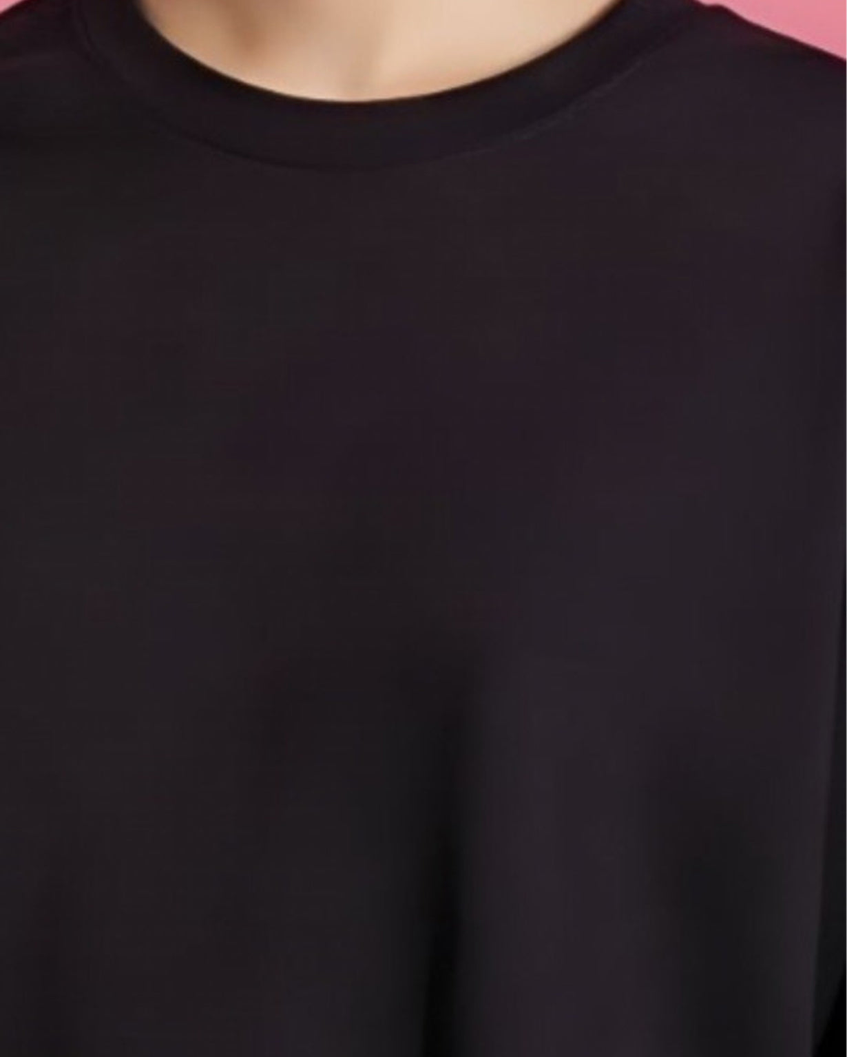 Round Neck Drop-Shoulder Sleeves Oversized T-shirt