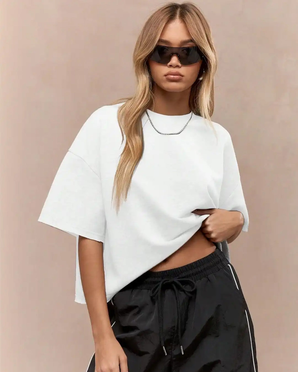 Women Drop-Shoulder Sleeves T-shirt